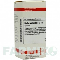СУЛЬФУР КОЛЛОИДАЛЕ (SULFUR COLLOIDALE) D 12 таблетки 80 шт - Гомеопатия DHU