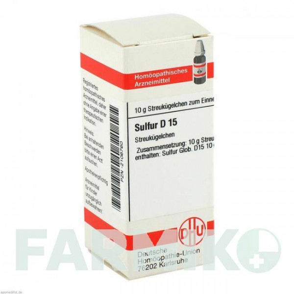 СУЛЬФУР (SULFUR) D 15 глобули 10 г - Гомеопатия DHU