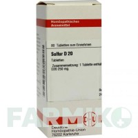 СУЛЬФУР (SULFUR) D 20 таблетки 80 шт - Гомеопатія DHU
