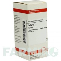 СУЛЬФУР (SULFUR) D 3 таблетки 80 шт - Гомеопатія DHU