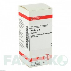 СУЛЬФУР (SULFUR) D 4 таблетки 80 шт - Гомеопатия DHU