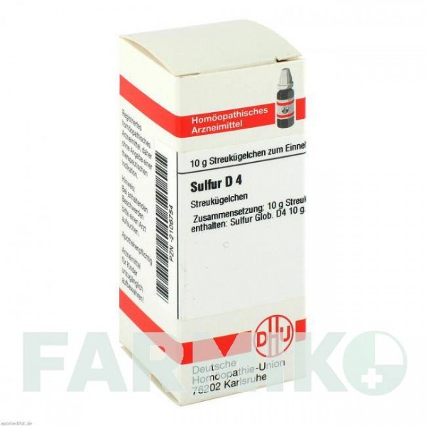 СУЛЬФУР (SULFUR) D 4 глобули 10 г - Гомеопатия DHU