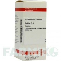 СУЛЬФУР (SULFUR) D 8 таблетки 80 шт - Гомеопатія DHU