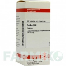 СУЛЬФУР (SULFUR) D 8 таблетки 80 шт - Гомеопатия DHU