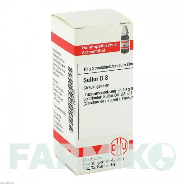 СУЛЬФУР (SULFUR) D 8 глобули 10 г - Гомеопатия DHU