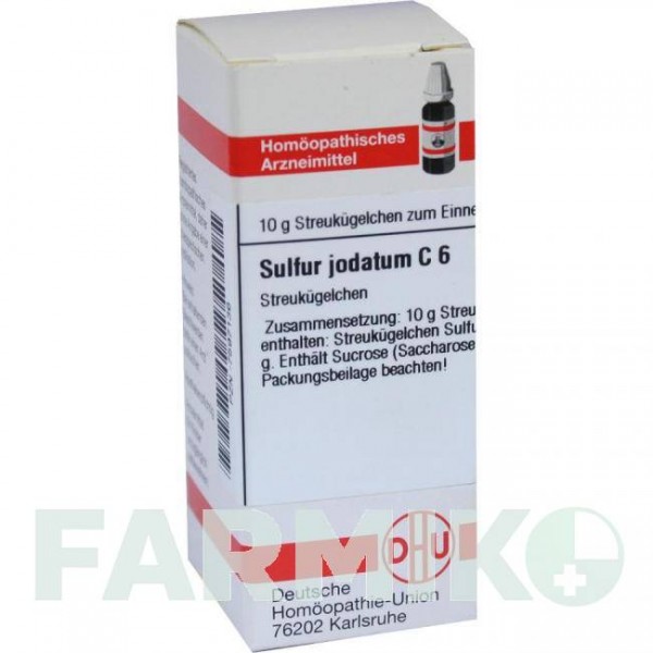 СУЛЬФУР ЙОДАТУМ (SULFUR JODATUM) C 6 глобули 10 г - Гомеопатия DHU
