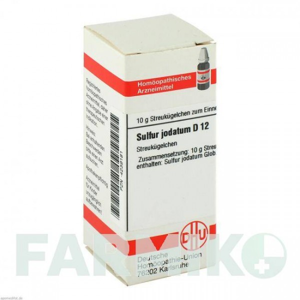СУЛЬФУР ЙОДАТУМ (SULFUR JODATUM) D 12 глобули 10 г - Гомеопатия DHU