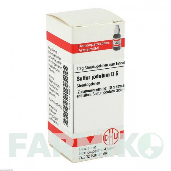 СУЛЬФУР ЙОДАТУМ (SULFUR JODATUM) D 6 глобули 10 г - Гомеопатия DHU