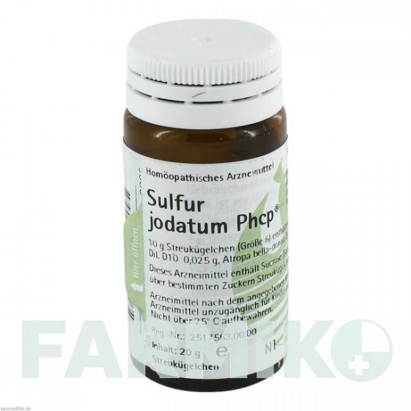 СУЛЬФУР ЙОДАТУМ (SULFUR JODATUM) глобули 20 г - Гомеопатия PHONIX LABORATORIUM