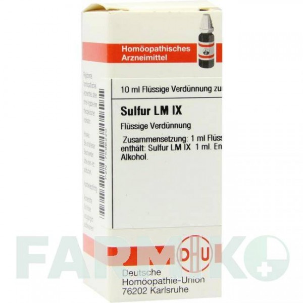 СУЛЬФУР (SULFUR) LM IX раствор 10 мл - Гомеопатия DHU