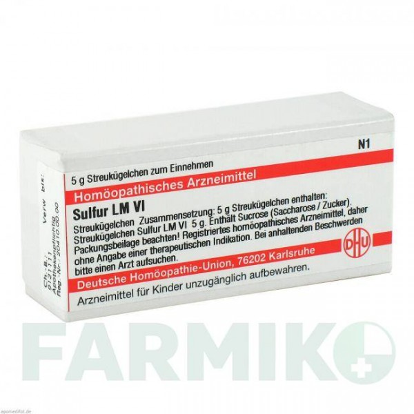 СУЛЬФУР (SULFUR) LM VI глобули 5 г - Гомеопатия DHU