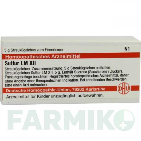 СУЛЬФУР (SULFUR) LM XII глобули 5 г - Гомеопатия DHU