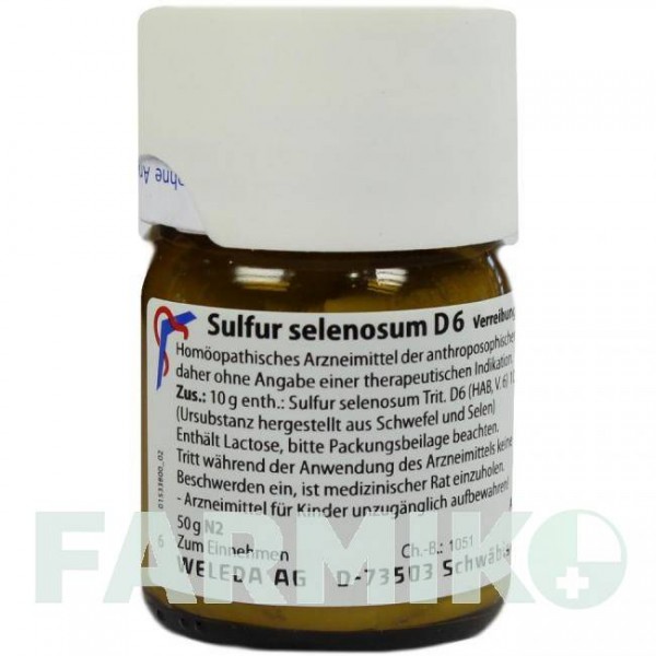 СУЛЬФУР СЕЛЕНОЗУМ (SULFUR SELENOSUM) D 6 тритурация 50 г - Гомеопатия WELEDA