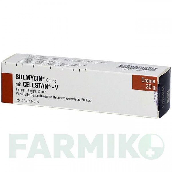 СУЛЬМІЦИН (SULMYCIN) крем 20 г - Бетаметазон, Антибіотик ORGANON