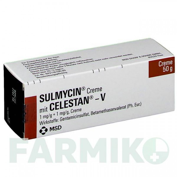 СУЛЬМІЦИН (SULMYCIN) крем 50 г - Бетаметазон, Антибіотик ORGANON