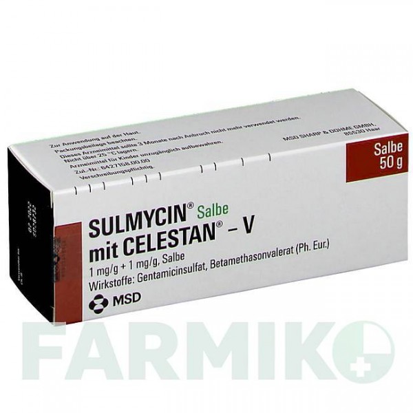СУЛЬМИЦИН (SULMYCIN) мазь 50 г - Бетаметазон, Антибиотик ORGANON