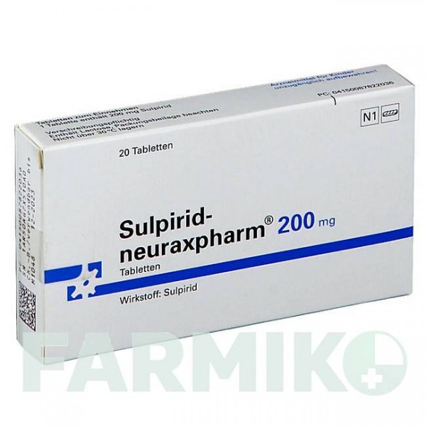 СУЛЬПИРИД (SULPIRID) 200 мг таблетки 20 шт - Сульпирид NEURAXPHARM