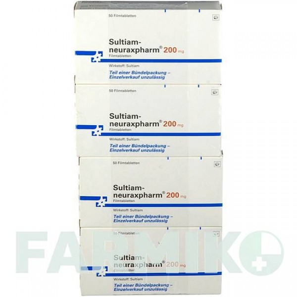 СУЛЬТИАМ (SULTIAM) 200 мг таблетки 4x50 шт - Сультиам NEURAXPHARM