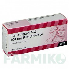 СУМАТРИПТАН (SUMATRIPTAN) 100 мг таблетки 12 шт - Суматриптан ABZ PHARMA