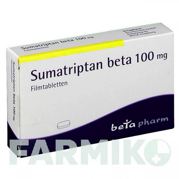 СУМАТРИПТАН (SUMATRIPTAN) 100 мг таблетки 6 шт - Суматриптан BETAPHARM