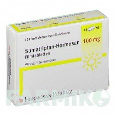 СУМАТРИПТАН (SUMATRIPTAN) 100 мг таблетки 12 шт - Суматриптан HORMOSAN PHARMA