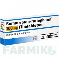 СУМАТРИПТАН (SUMATRIPTAN) 100 мг таблетки 6 шт - Суматриптан RATIOPHARM