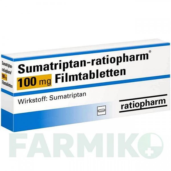 СУМАТРИПТАН (SUMATRIPTAN) 100 мг таблетки 6 шт - Суматриптан RATIOPHARM