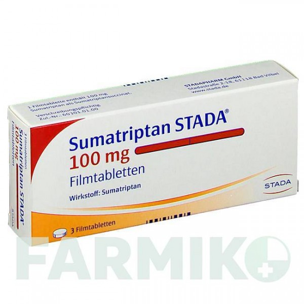 СУМАТРИПТАН (SUMATRIPTAN) 100 мг таблетки 3 шт - Суматриптан STADAPHARM