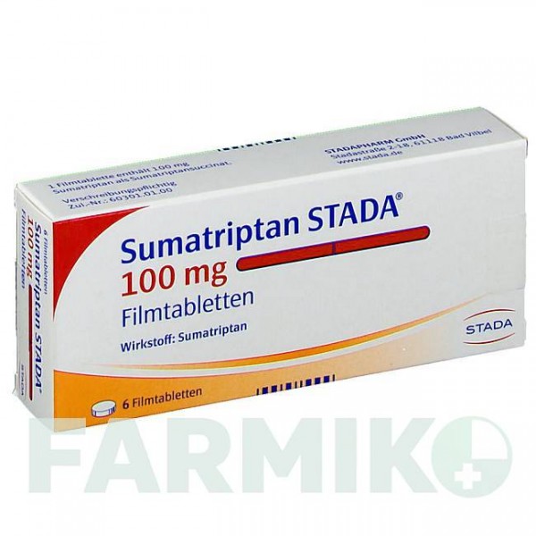 СУМАТРИПТАН (SUMATRIPTAN) 100 мг таблетки 6 шт - Суматриптан STADAPHARM