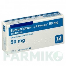 СУМАТРИПТАН (SUMATRIPTAN) 50 мг таблетки 12 шт - Суматриптан 1 A PHARMA