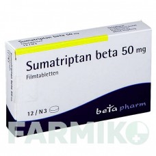 СУМАТРИПТАН (SUMATRIPTAN) 50 мг таблетки 12 шт - Суматриптан BETAPHARM