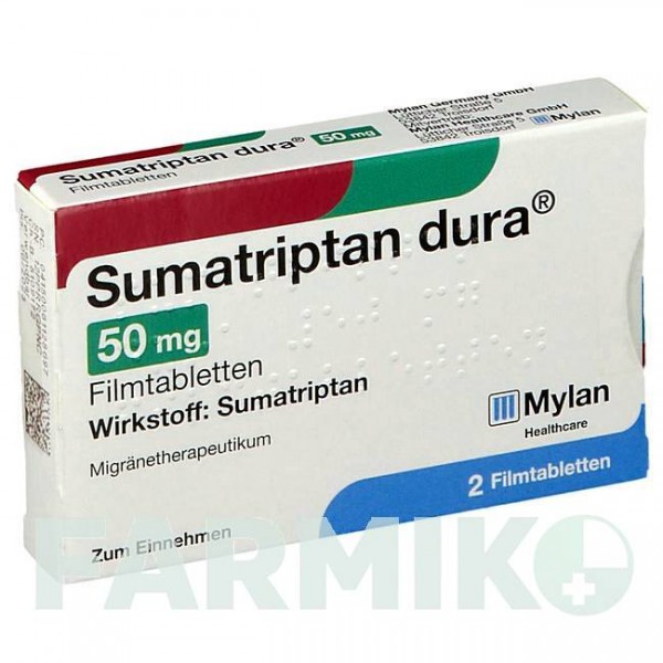 СУМАТРИПТАН (SUMATRIPTAN) 50 мг таблетки 2 шт - Суматриптан VIATRIS