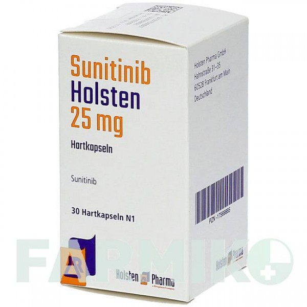 СУНІТІНІБ (SUNITINIB) 25 мг капсули 30 шт - Сунітініб HOLSTEN PHARMA