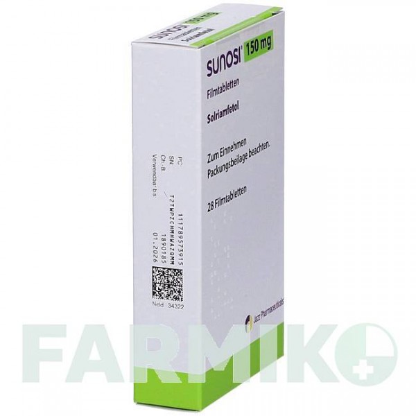 СУНОСИ (SUNOSI) 150 мг таблетки 28 шт - Солриамфетол AXICORP PHARMA