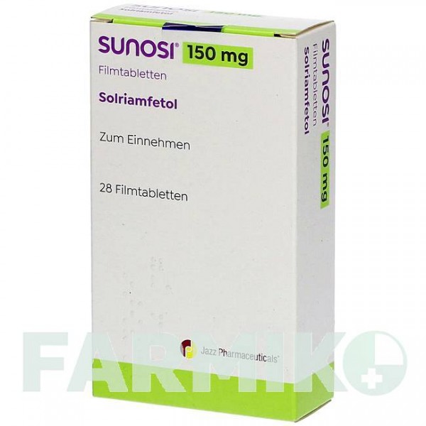 СУНОСІ (SUNOSI) 150 мг таблетки 28 шт - Солріамфетол PARANOVA PACK