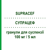 СУПРАЦЕФ (SUPRACEF) 100 мг/5 мл гранулы для суспензии 100 мл - Цефиксим IST.LUSOFARMACO
