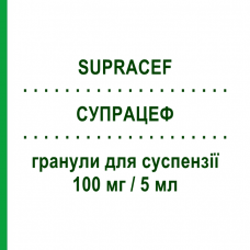 СУПРАЦЕФ (SUPRACEF) 100 мг/5 мл гранули для суспензії 100 мл - Цефіксим IST.LUSOFARMACO