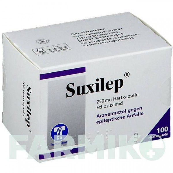 СУКСИЛЕП (SUXILEP) 250 мг капсули 100 шт - Етосуксимід TROMMSDORFF
