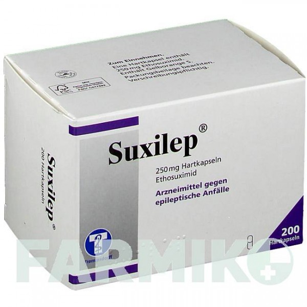 СУКСИЛЕП (SUXILEP) 250 мг капсули 200 шт - Етосуксимід TROMMSDORFF