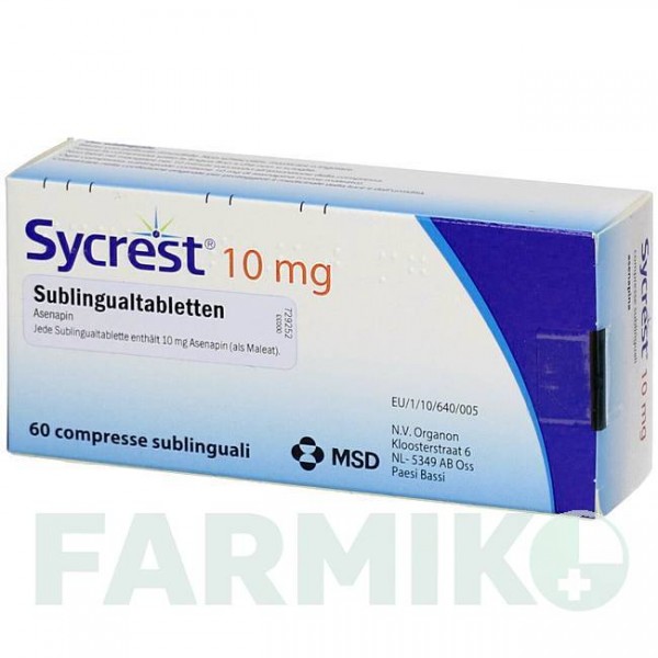 СИКРЕСТ (SYCREST) 10 мг таблетки 60 шт - Азенапин EMRA-MED