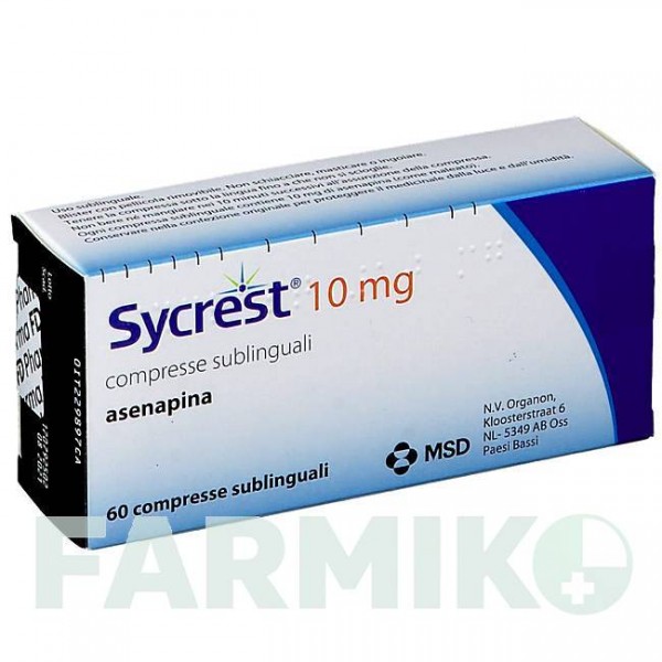 СИКРЕСТ (SYCREST) 10 мг таблетки 60 шт - Азенапин FD PHARMA