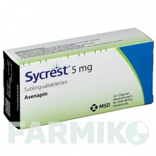 СИКРЕСТ (SYCREST) 5 мг таблетки 20 шт - Азенапин ORGANON