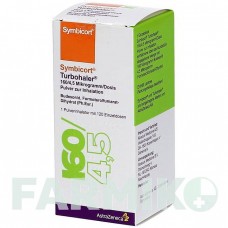 СИМБИКОРТ (SYMBICORT) 160/4,5 мкг/доза 120 доз порошок 1 шт - Формотерол, Будесонид ABACUS MEDICINE
