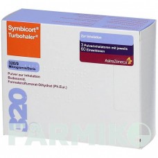 СІМБІКОРТ (SYMBICORT) 320/9 мкг/доза 60 доз порошок 1 шт - Формотерол, Будесонід ABACUS MEDICINE