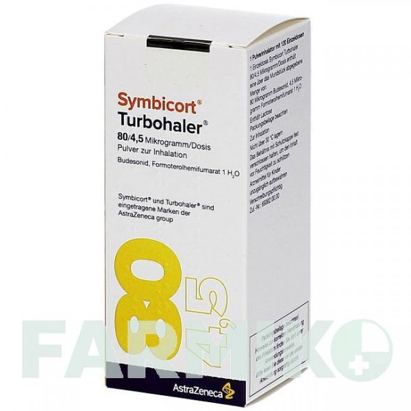 СІМБІКОРТ (SYMBICORT) 80/4,5 мкг/доза 120 доз порошок 1 шт - Формотерол, Будесонід EMRA-MED