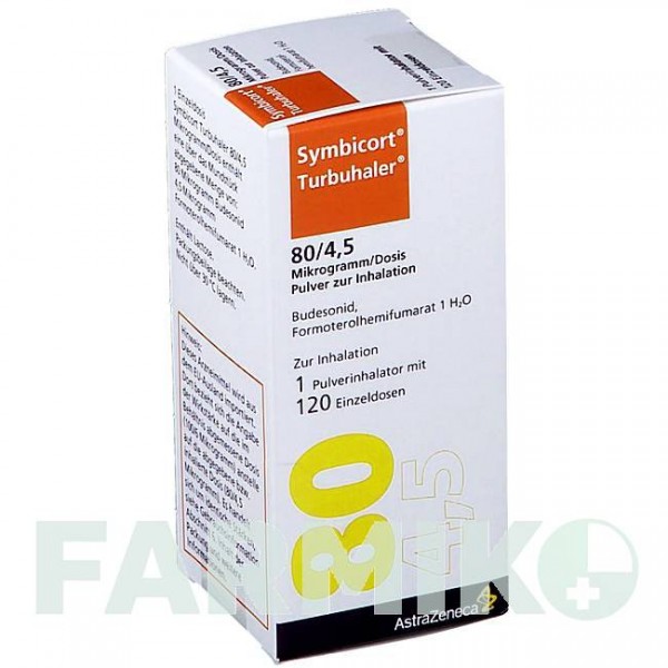 СІМБІКОРТ (SYMBICORT) 80/4,5 мкг/доза 120 доз порошок 1 шт - Формотерол, Будесонід ORIFARM