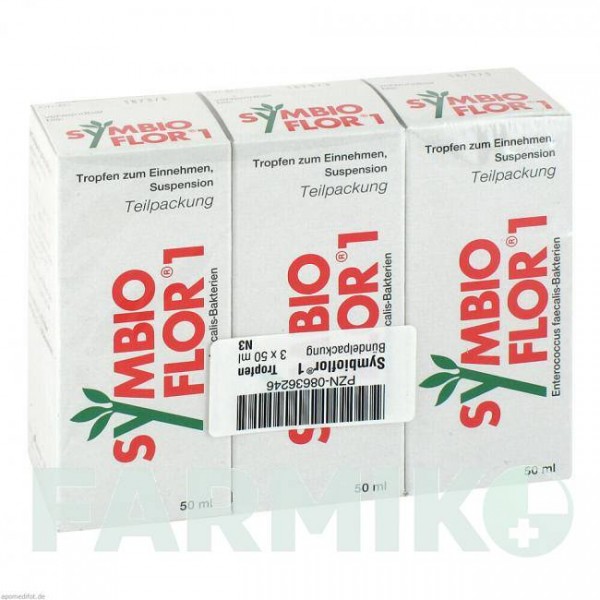 СИМБІОФЛОР (SYMBIOFLOR) 1 суспензія 3x50 мл - Enterococcus faecalis SYMBIOPHARM