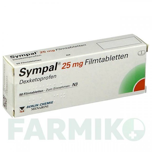 СИМПАЛ (SYMPAL) 25 мг таблетки 50 шт - Декскетопрофен BERLIN-CHEMIE