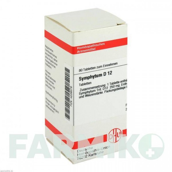 СИМФИТУМ (SYMPHYTUM) D 12 таблетки 80 шт - Гомеопатия DHU