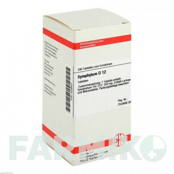 СИМФИТУМ (SYMPHYTUM) D 12 таблетки 200 шт - Гомеопатия DHU
